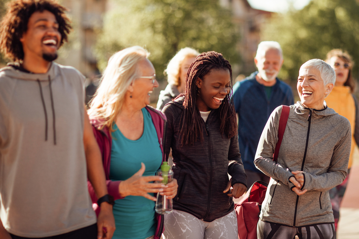 people smiling in a group