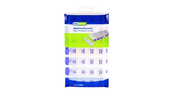 Organizador diario de píldoras Ezy Dose® con pulsador