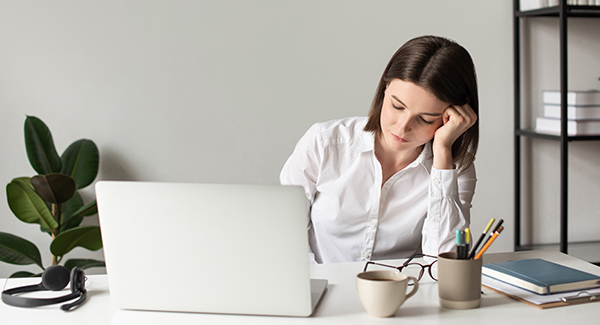 woman falling asleep during the day