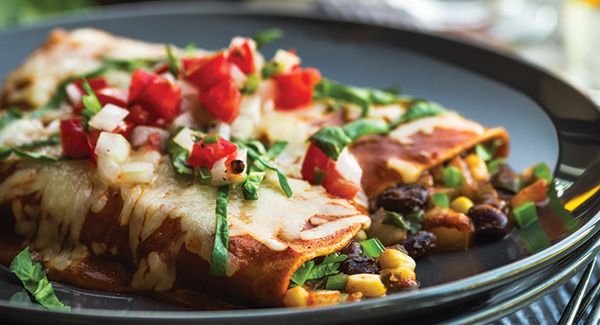 Easy Black Bean and Goat Cheese Enchiladas