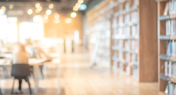 blurry image if library