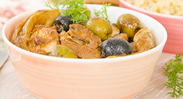 Arroz con cúrcuma y pollo al estilo marroquí