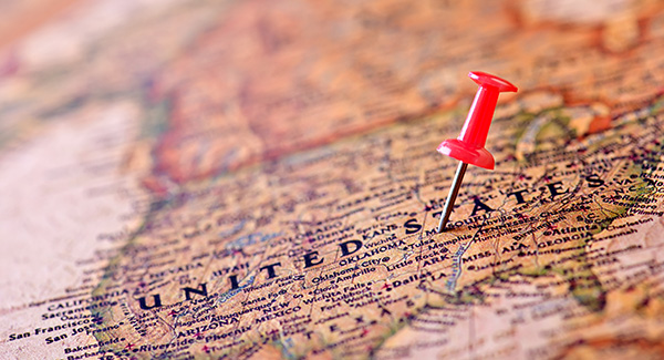 close up of map