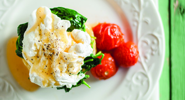 Open-Faced Eggs Florentine Sandwiches 