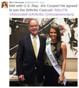 Miss Tennessee y el representante Jim Cooper