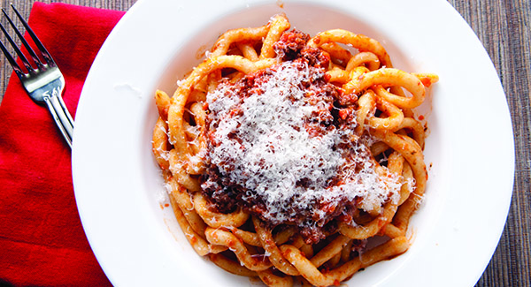 Spaghetti de konjac à la bolognaise