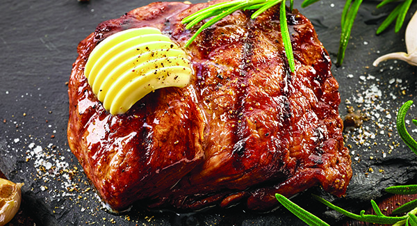 Roasted Beef Tenderloin with Bleu Cheese Butter 