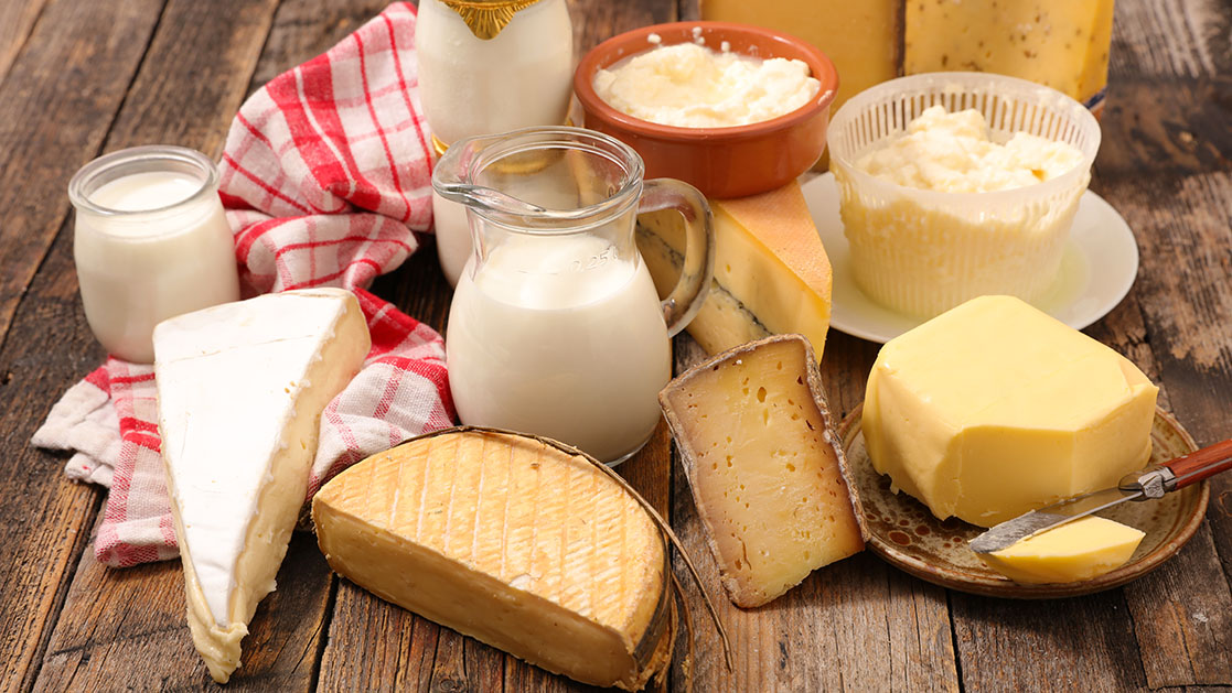 leche, queso y manteca